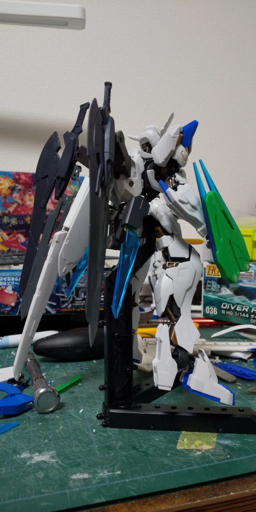 外装の塗装前です。武装はシンプルにまとめました。