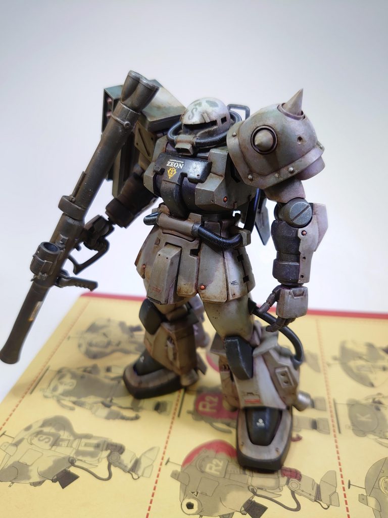 正面から。マシーネンテーマとしましたので、汚しは派手目に入れてます。