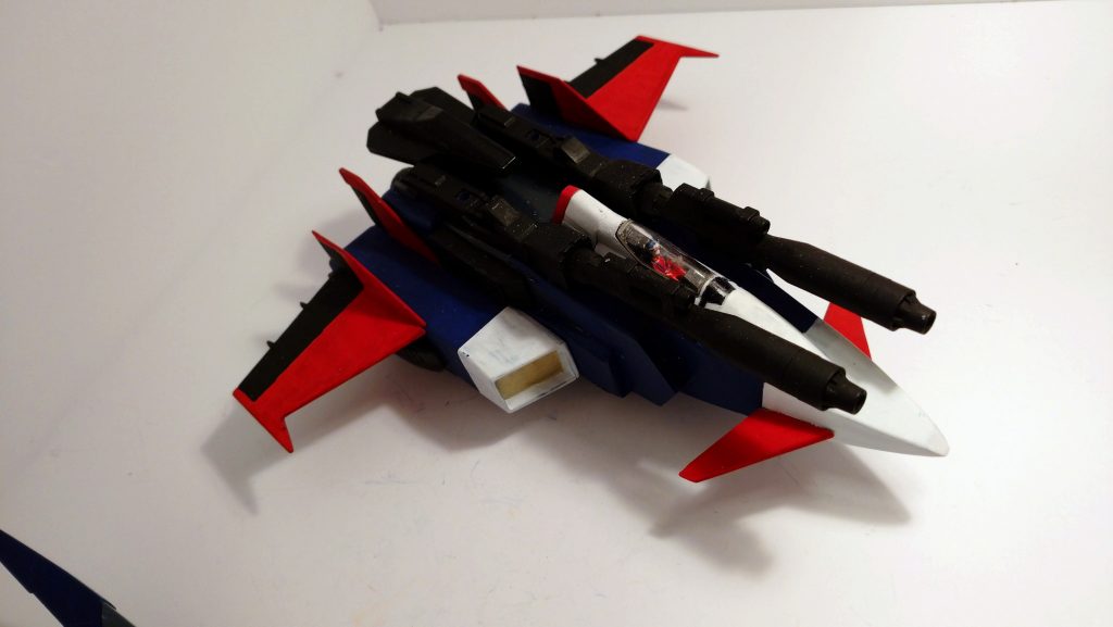 GファイターMark-Ⅱビームキャノンは固定武装になりました。
ちなみにコクピットはバルキリーの機首を無理矢理着けました。