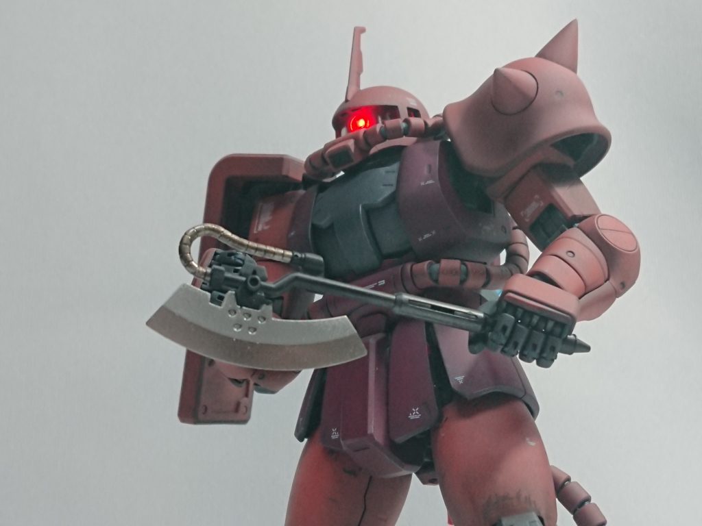 斧はプレミアムミラークロームで塗装後ハセガワのコーティングしました