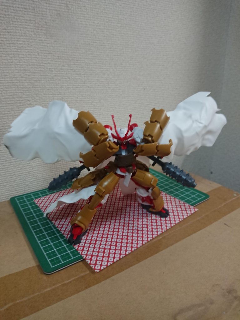 製作途中。デスアーミーのパーツがそのままついているのが良くわかります。