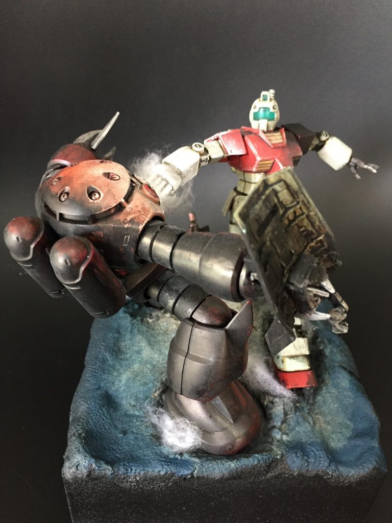 名場面を妄想で遊んでみました(笑)
暗がりでのシチュエーションで一瞬のワンシーンの為、陰影を強調した劇画タッチで仕上げました。