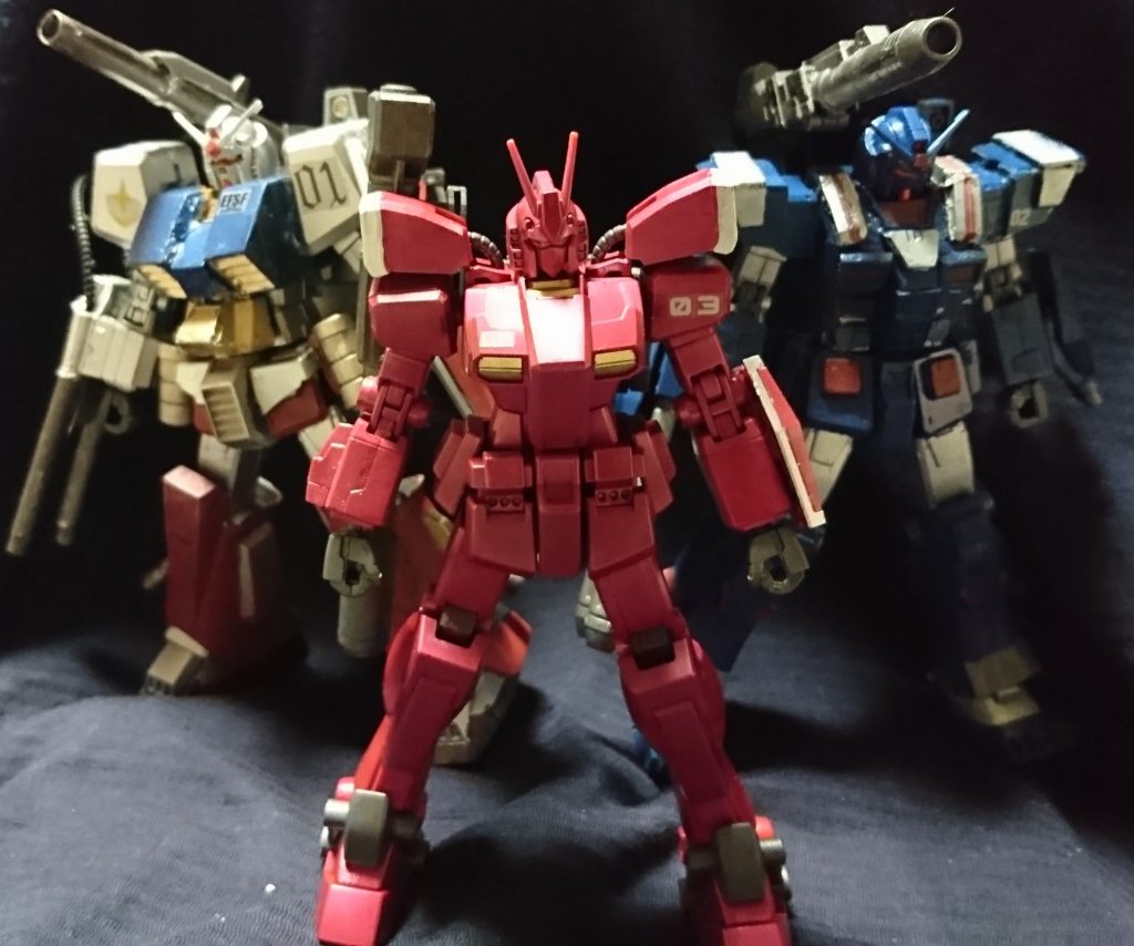 パーフェクト1.2.3並べて　1.2はオリジンＲＸ78ベース