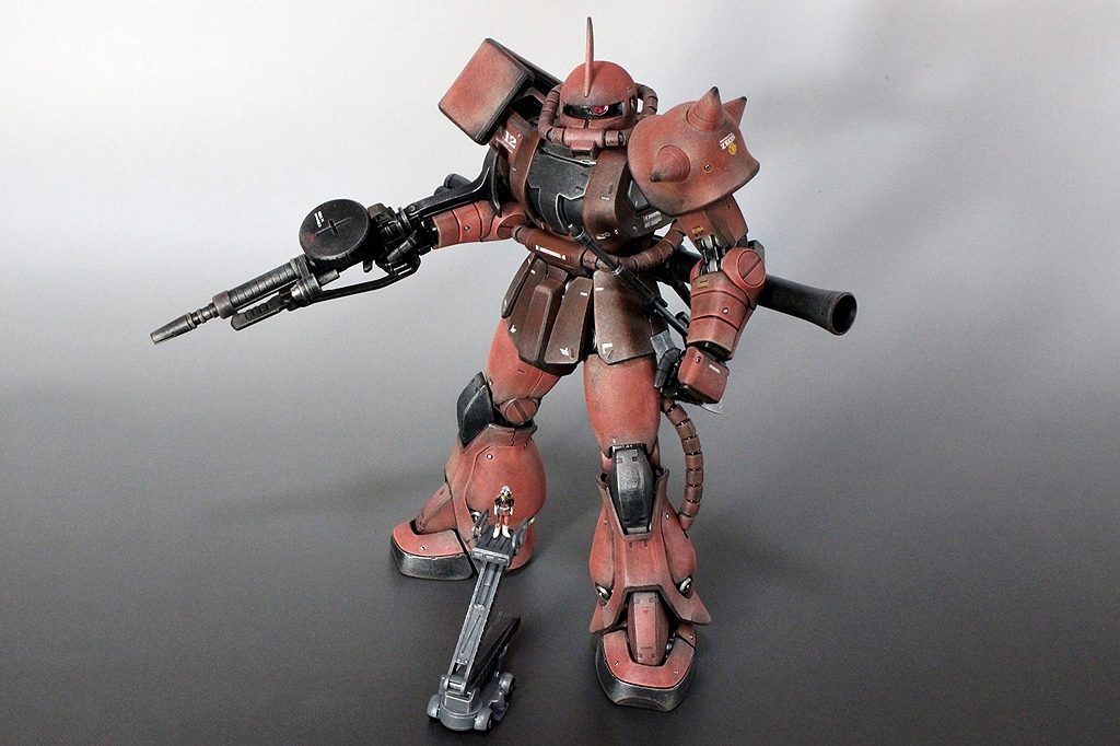 #MG MS06Sシャア専用ザク　ドライブラシ全塗装–5枚目/制作者：matever1.5 まてや