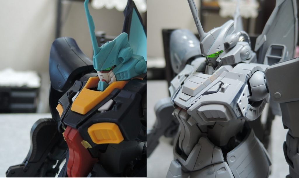 ガンダムフェイスと電飾でツインアイ点灯