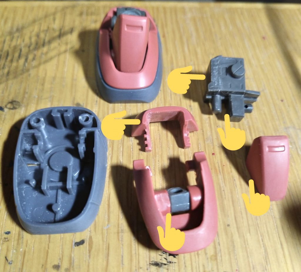 簡単改造 足首 足の甲を内側に傾ける工作 バラバラの部品は左足