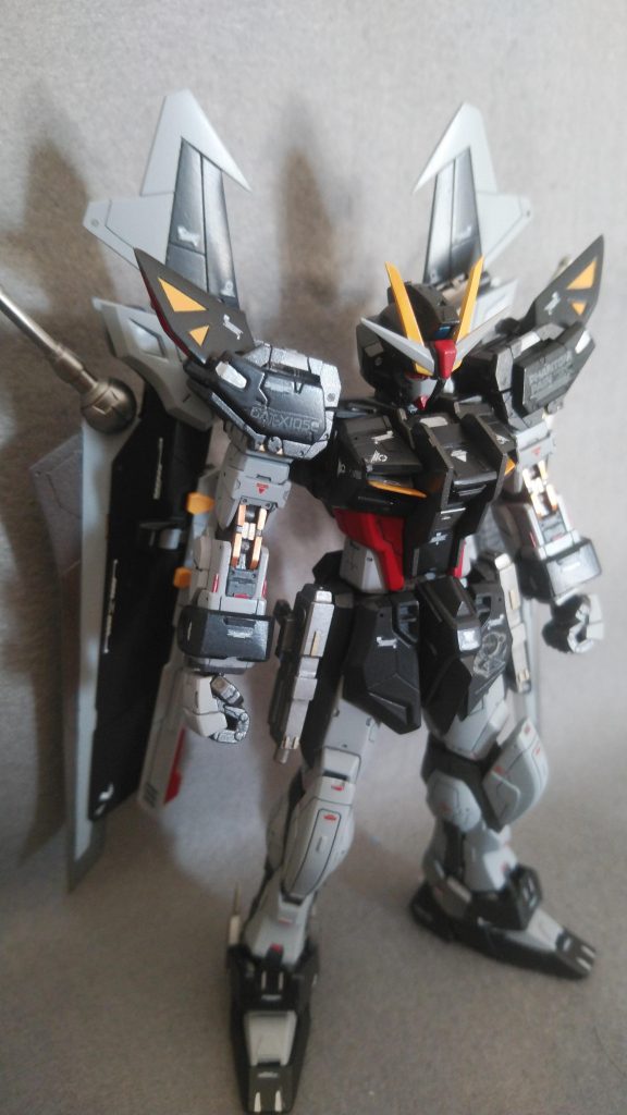 基本単色ベタ塗りです
RG特有の白三色での塗りわけはしていません。
一度塗りわけたらくどくなりました