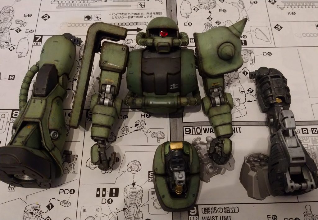 内部フレームも塗装して塗り分けをしました。