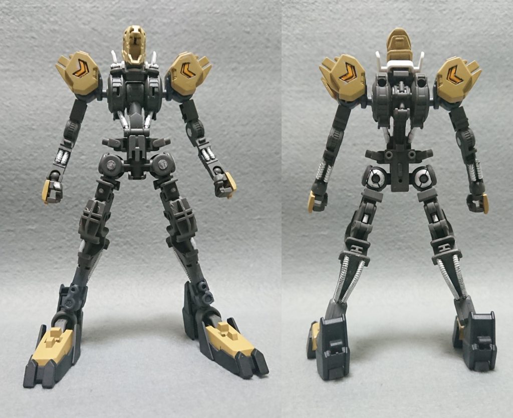 ガンダムフレームは部分塗装で各部にシルバーを配置しています。