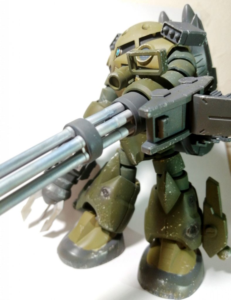 ガトリングガンはシルバーに軽く青焼けを