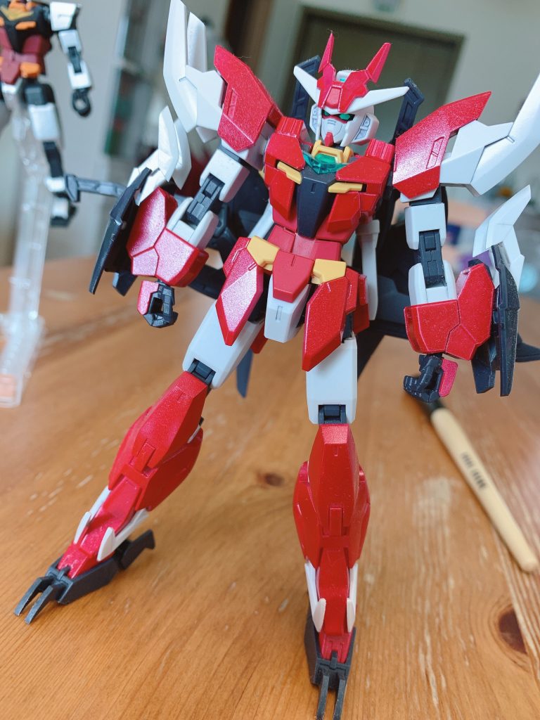 一発目のアーマーは、前回金属塗装したマーズフォーガンダム。
火星だから赤は当然なのでそこは色変える必要はないと判断した。