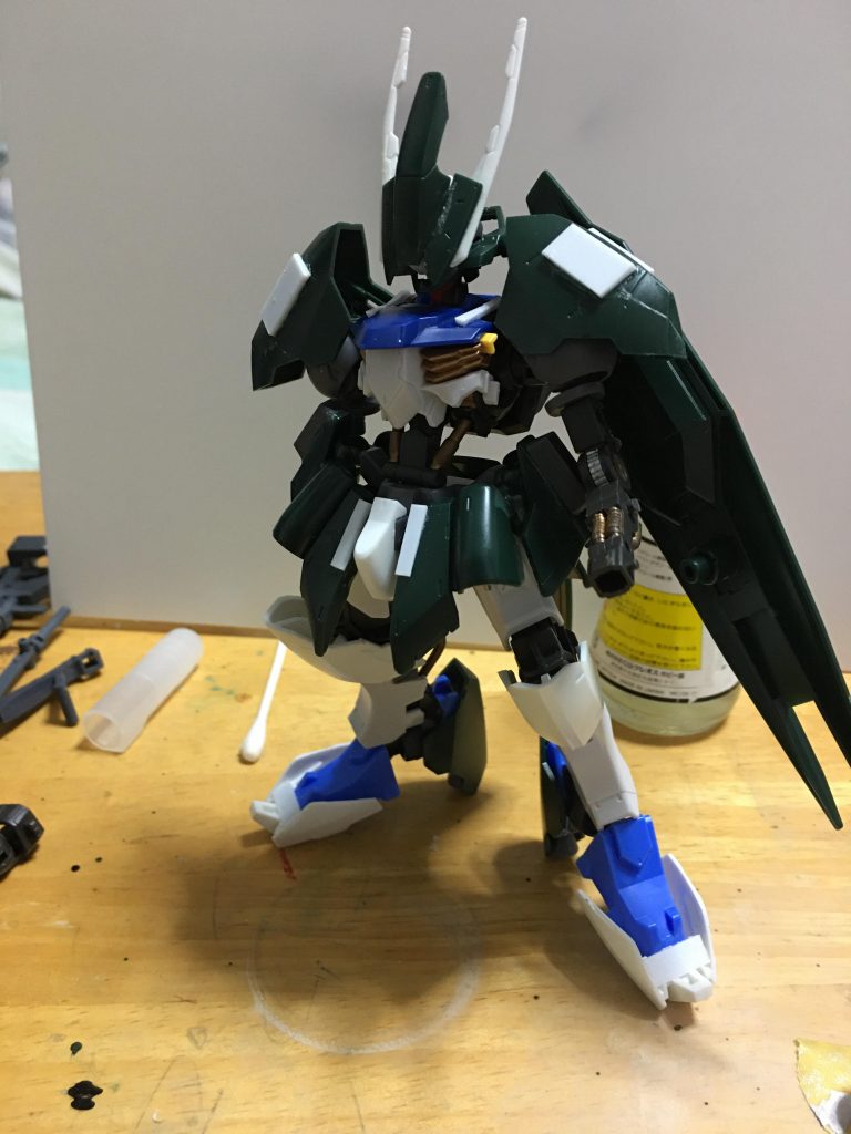 塗装前の写真
ガンダムアスタロト、ガンダム・バルバトスルプス、レギンレイズ・ジュリアの3機のミキシングです。
ミキシング素材が分からないようにしたいな～と思っていたんですが、どうでしょうか？