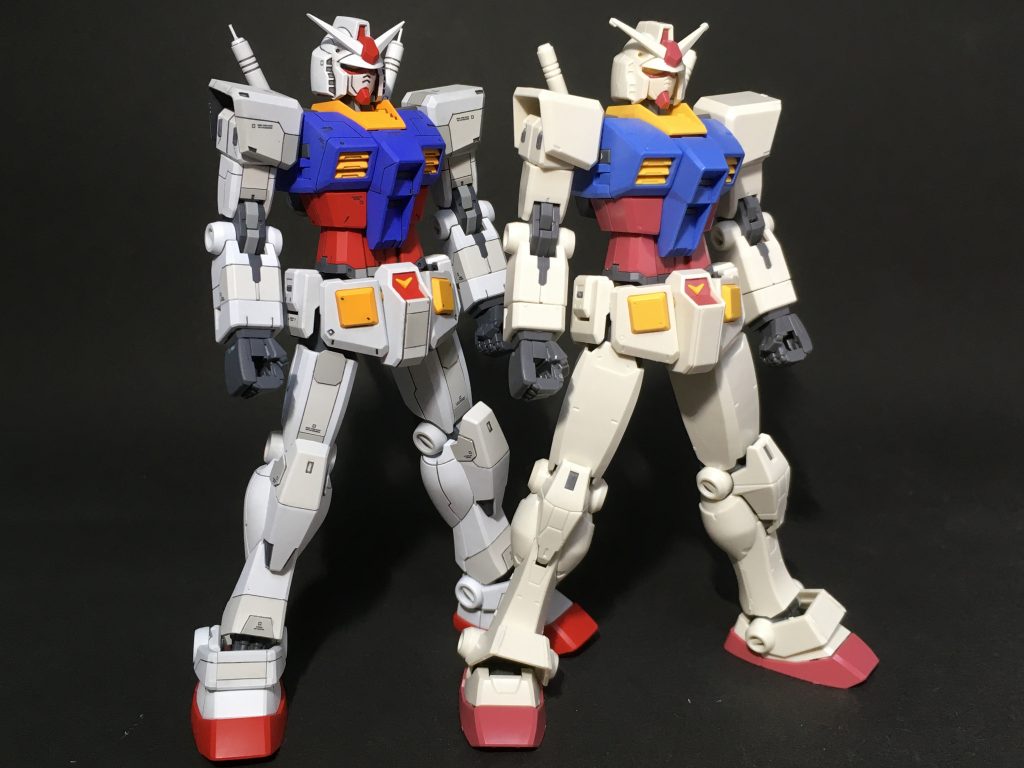 ORIGINガンダムの悲劇の二の舞になることを予想して折角2個買いしたので比較を...!
実際なってしまいましたね...
どこ行っても見当たらないですw