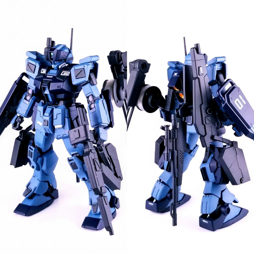 カラーリングはペイルライダーを参考にしてジムスナイパーを軸にスレイヴレイス要素を顔に落とし込みました。