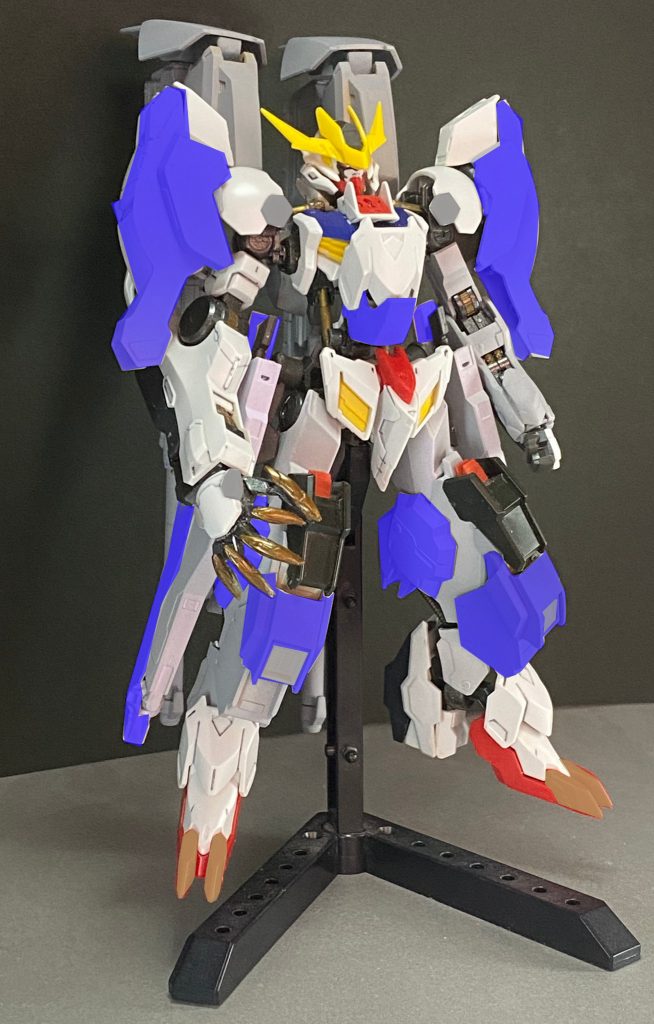 ツールを使って大体の配色を決定。
一度水色寄りのスカイブルーで塗ってみたら明るすぎて合わなかったので胴体の濃い青に近い紺に近い青で塗装しました。