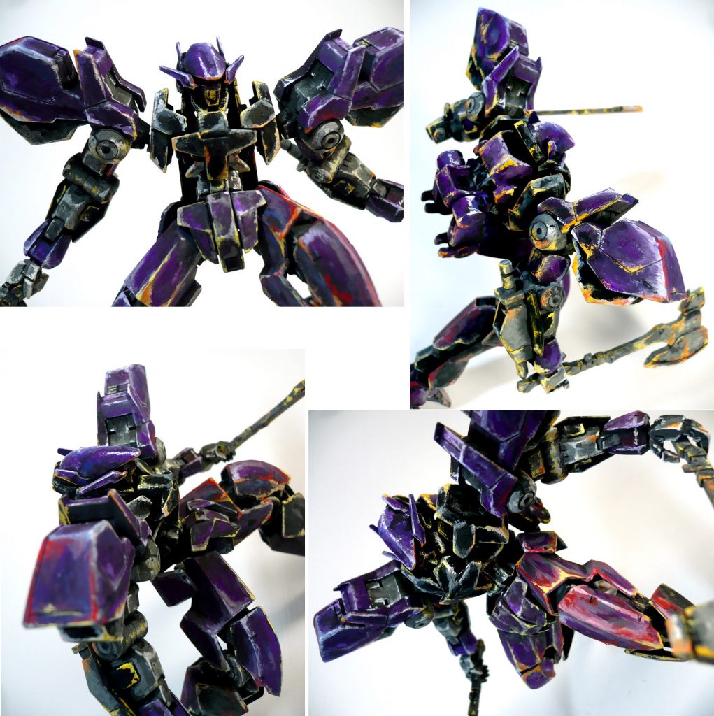 各部のアップ画像はひとまとめでご紹介。
本体は無改造です。
首の可動範囲が意外と狭いので延長した方が
ボックスアートのポーズに近づくと思います。