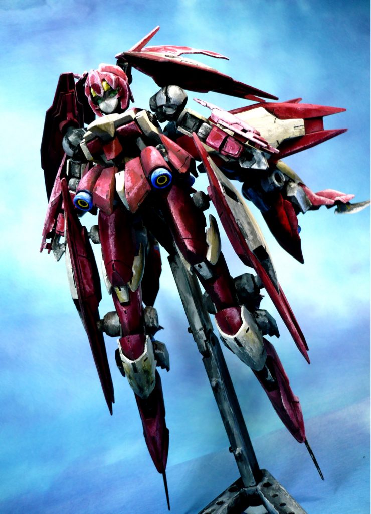 バックパック強化版(レギンレイズジュリアの脚部ユニットを追加)
簡単に説明するとレギンレイズジュリアのキットを2個使っています。