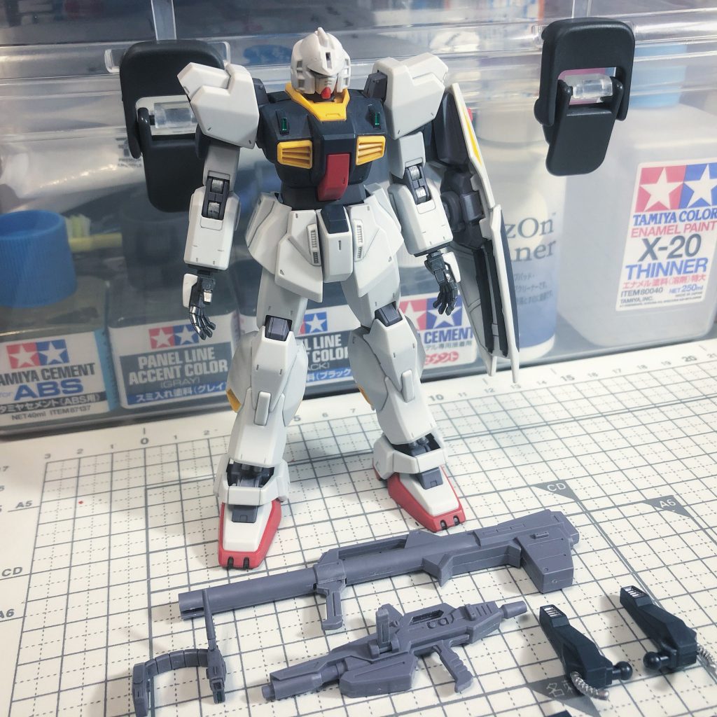 合わせ目消し、部分塗装