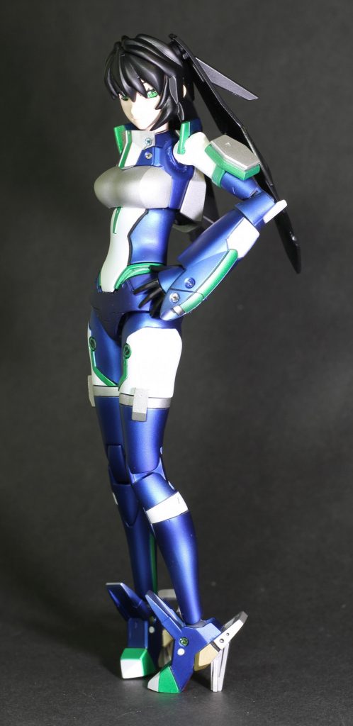 19個のスワロフスキーを埋めています。サイズに合わせて穴あけして面取り後貼りつけているので浮いた感じは解消できています。