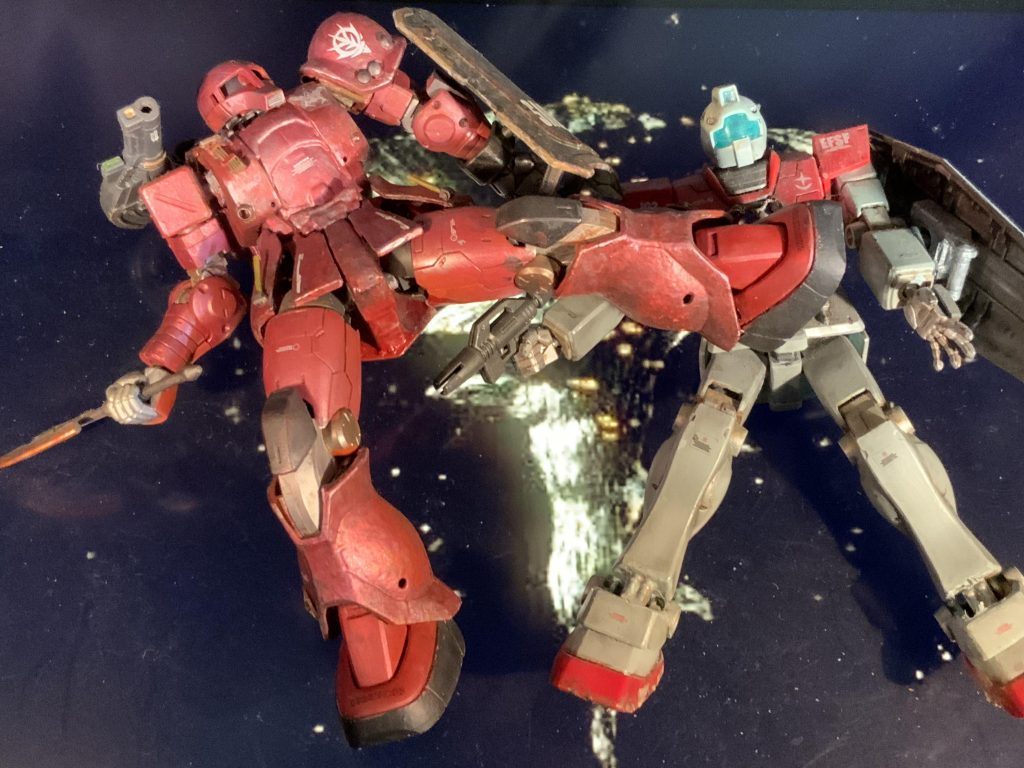 やられ役には以前ジャブローで散ったジムくんに再登場してもらいました