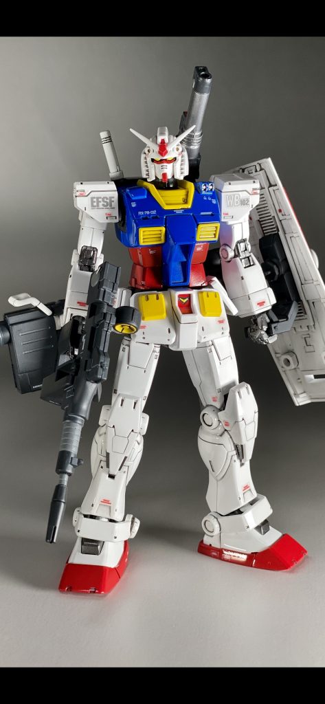 オリジン版　RX78完成です。光沢仕上げにしました。