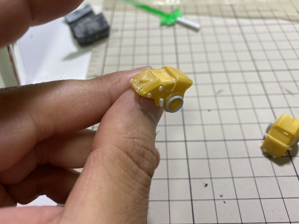 各部ディテールアップ、肉抜きパテ埋め、後ハメ加工にはネオジム磁石を使いました