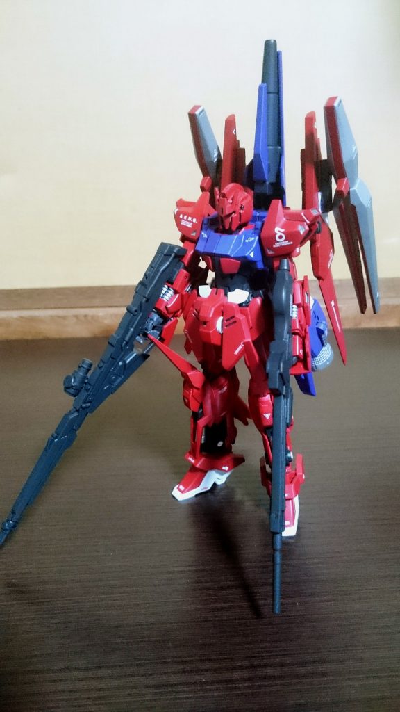 正面
一部デルタ改、及びビルダーズパーツを使用している以外は百万式です。