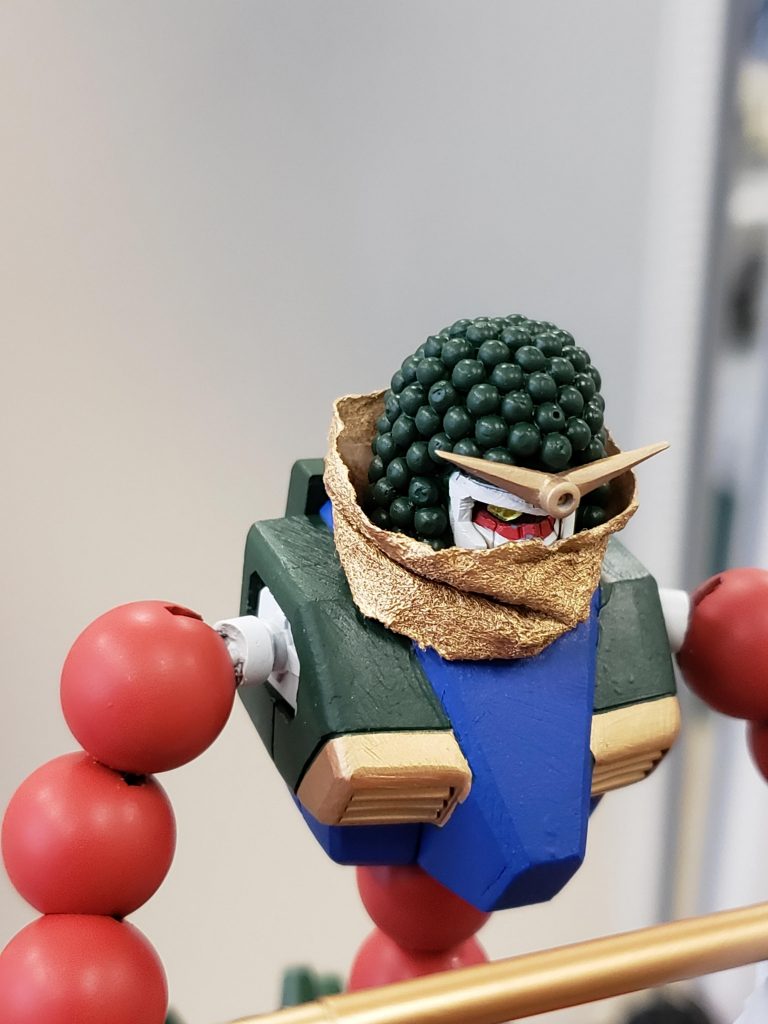 首の布?はボディシート乾かして水溶きボンドで固めたやつです。