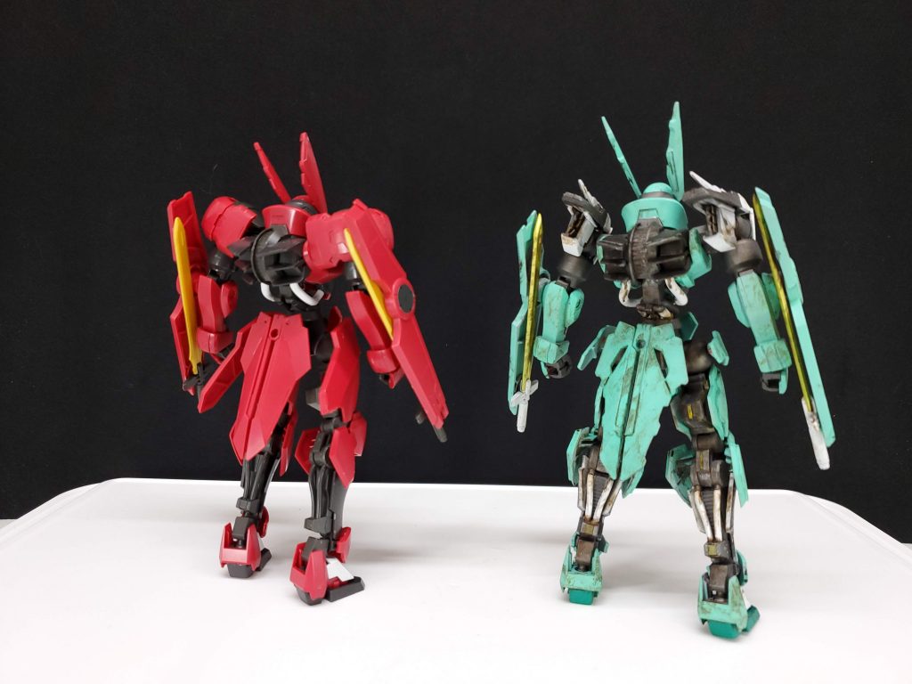 今回背面にこだわりました、背面は本来見てもらいにくい部分ですが全身どの角度から見てもカッコイイを目指しました。見て取れるほど背面の変化は一番大きいと思います。