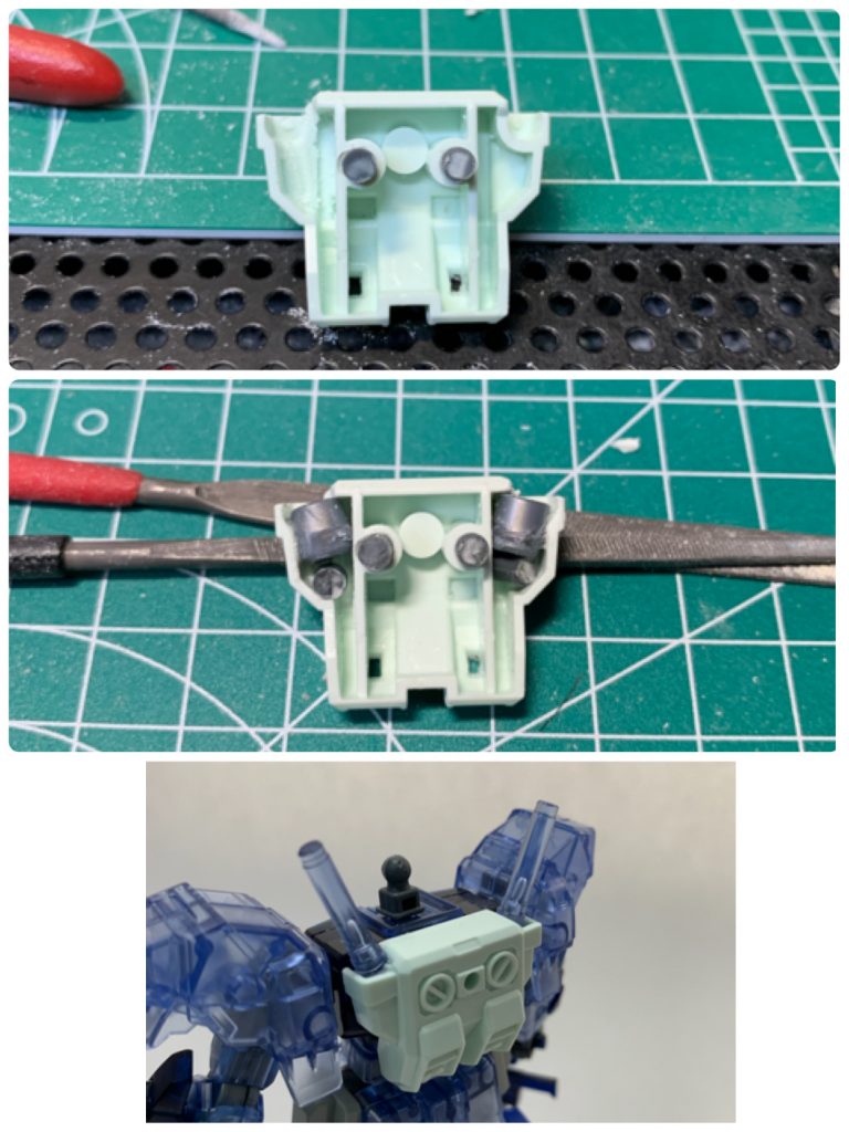 バックパックガンダムならやっぱサーベルは背中だろ!(偏見)ということでバックパックはFGのガンダムのものにペイルライダーのサーベルラックを加工して移設。