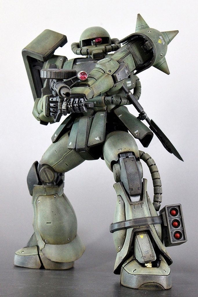 ガンプラ完成品MGグフ&ザクver2.0 全塗装 - メルカリ