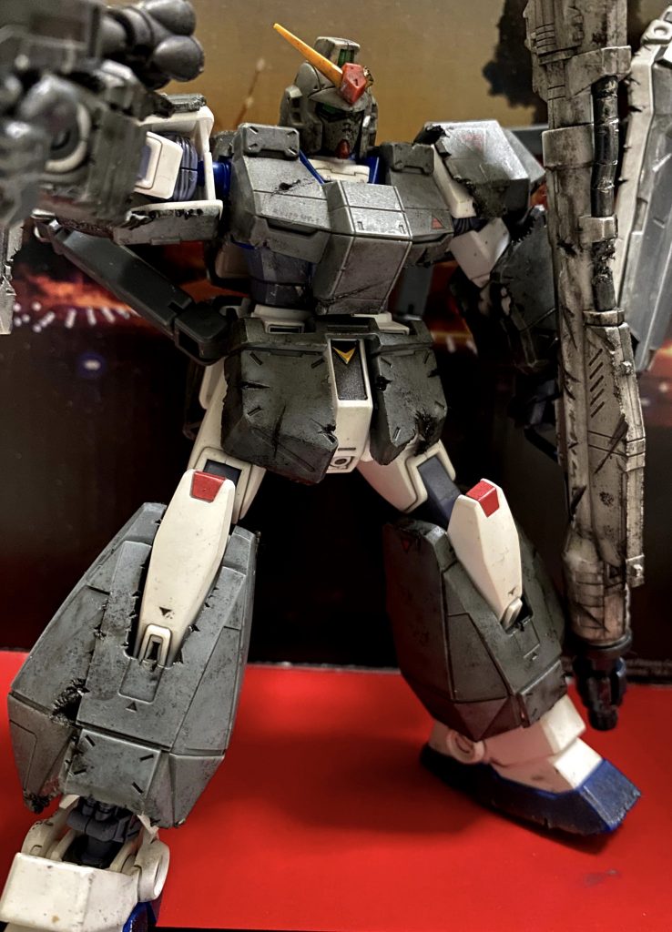 エッジ部分に傷をつけて　ウェザリングしました