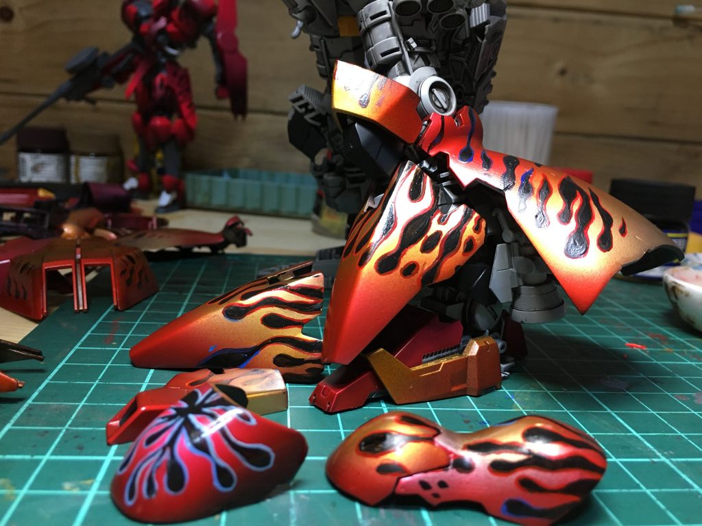 ファイヤーパターン描き込み中