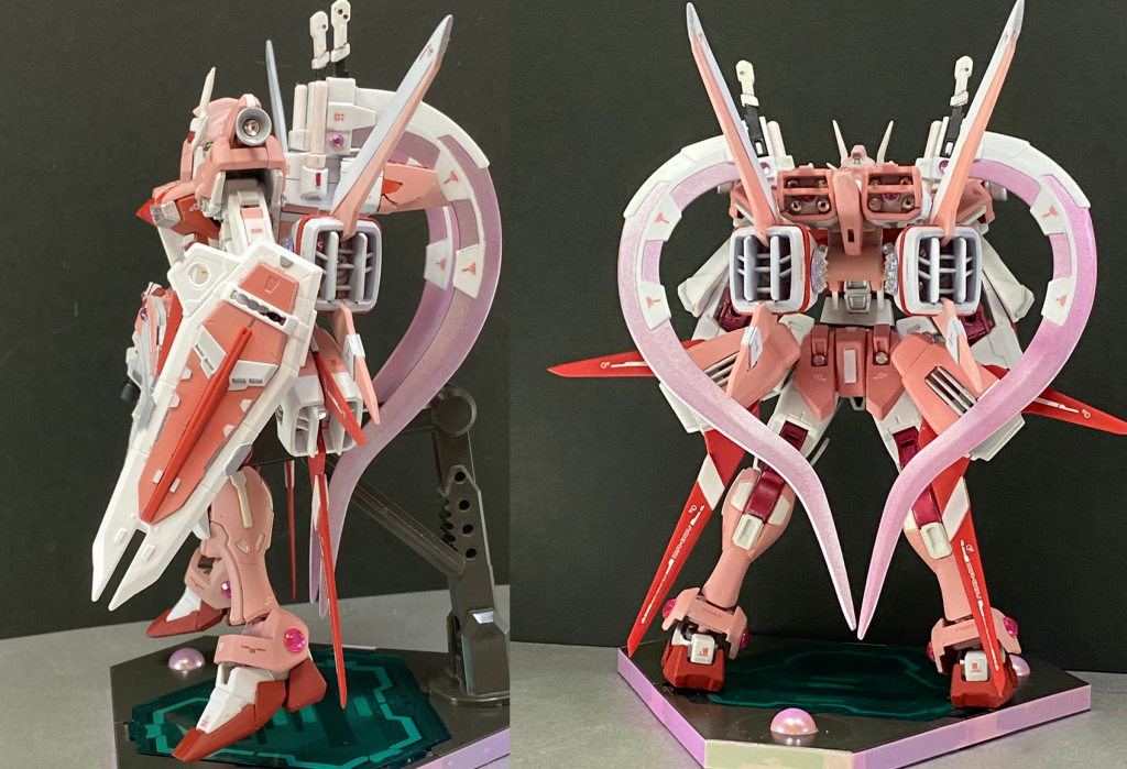 横と後ろもあった方がいいかと思ったので一緒に一応スタンドなしでも自立しますスラスター部分もジュエルシードを採用している。