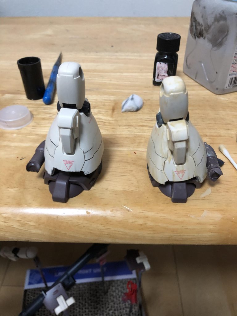 ウォッシング後とする前。