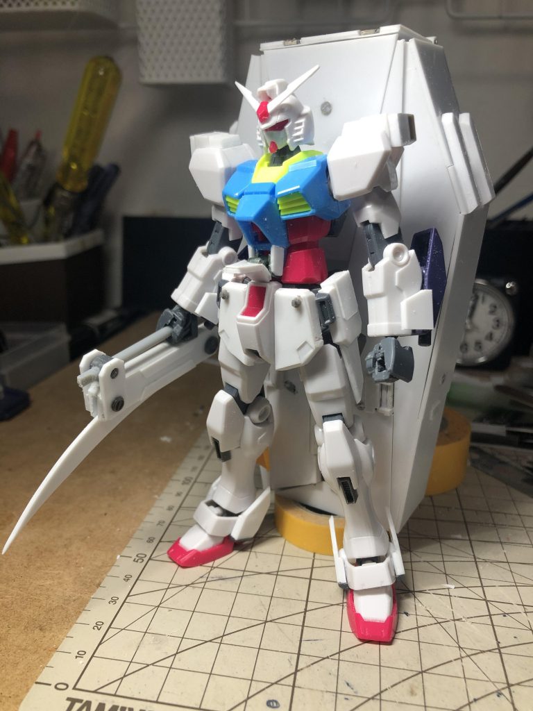 棺桶の白い部分はほぼプラ板工作。一部ジャンクパーツとバトルアームズアームズを使用しています。