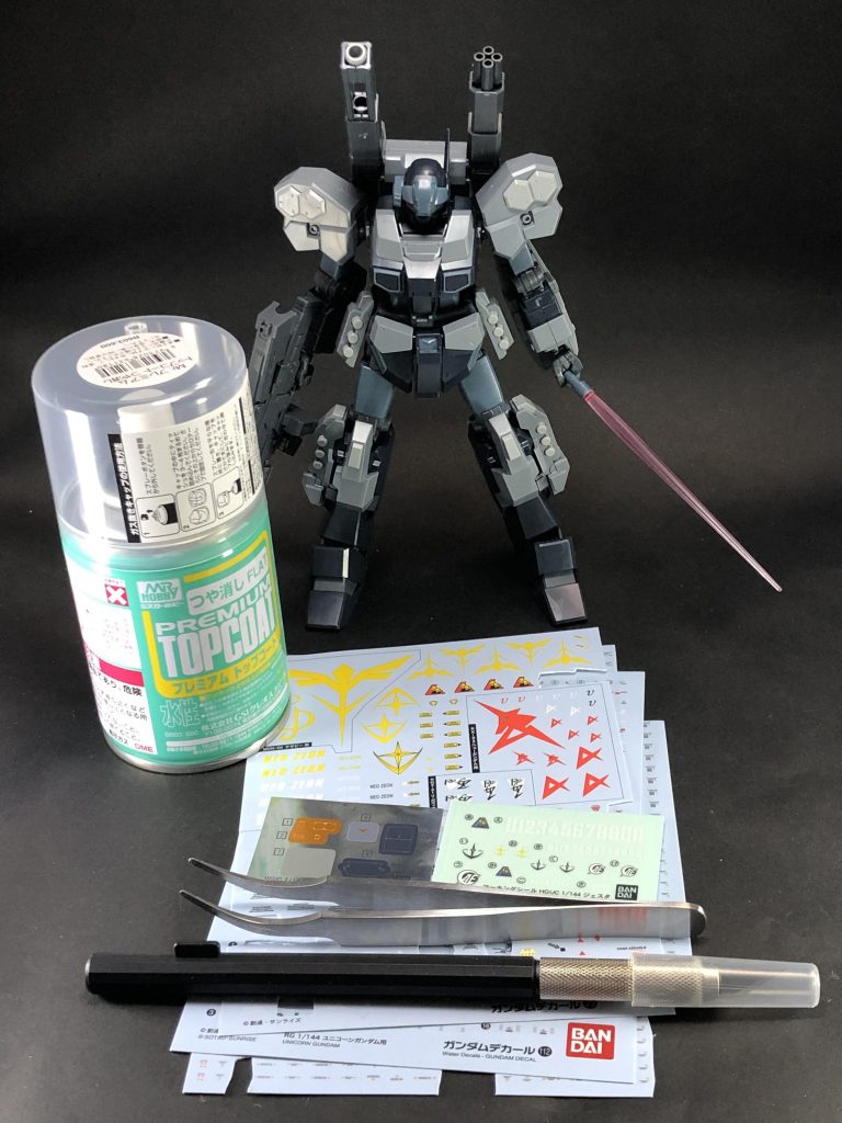 デカール貼るよ。トップコート吹くよ