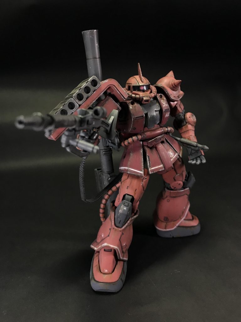無塗装仕上げ HGオリジン シャア専用ザク 赤い彗星Ver.–5枚目/制作者:@GunpLiver