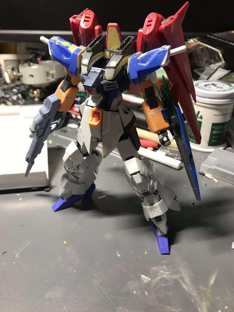 塗装前を見ればどこになんのパーツを使ったか分かりやすいと思います。