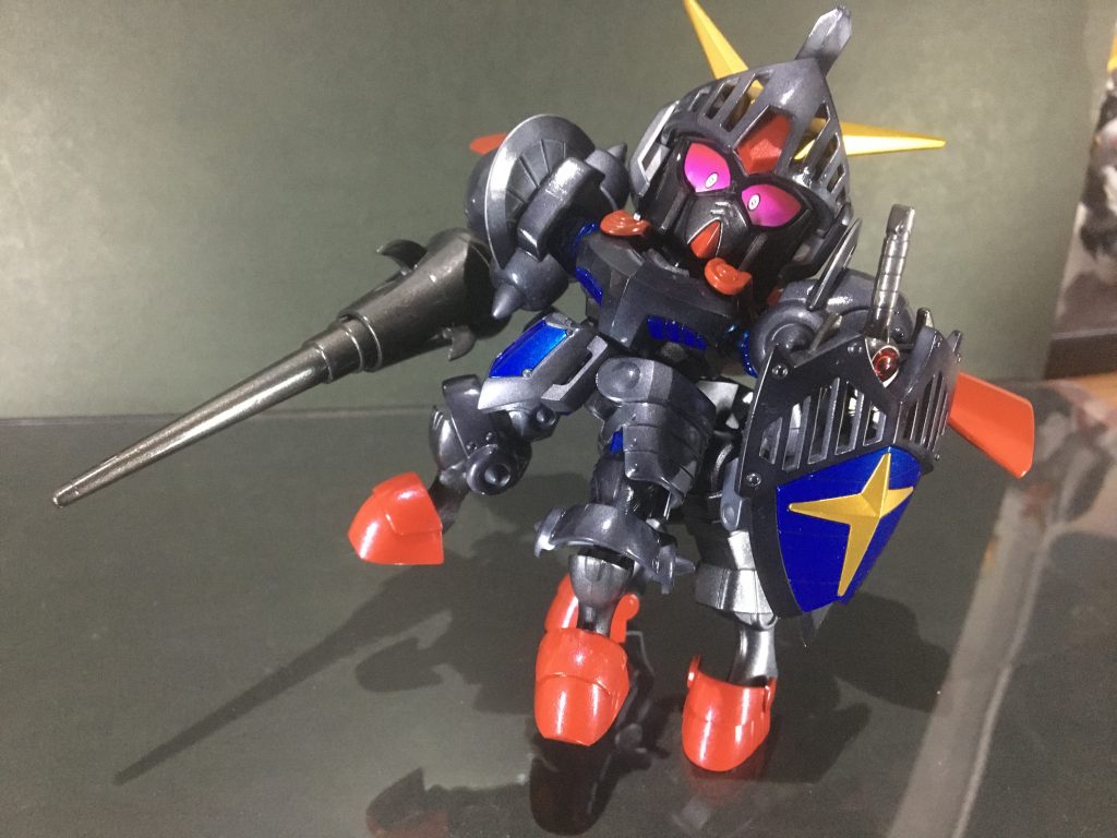 騎馬形態で前脚上げたまま、自立もできますが可動の限界でポージングは断念。脚と腰の可動は入れても良かったかな
あとは写真を撮るのがすごく難しい..
最後まで見て頂いてありがとうございます