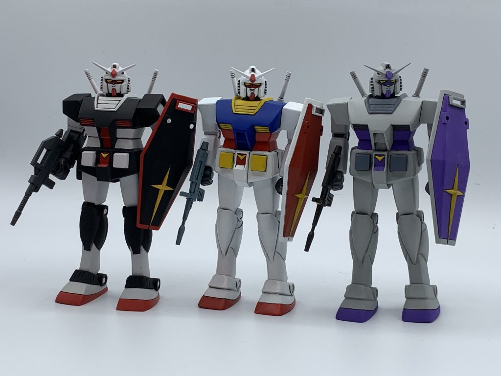 この3ショットちょっと夢だったよね😇❤️中学生の時FGをこの三機のカラーで作ったことあったなぁ。筆塗りオンリーでようやったわ当時のワシ…🤔