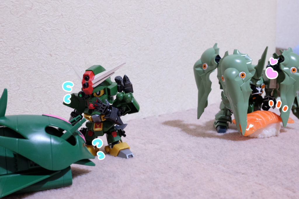 コマンド:の…野良スシだと、知ってるか?
あの子:知らないわ。初めて聞いたもの
クシャ:よしよし