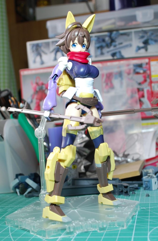 まだネコ耳がついています。