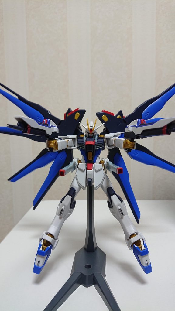 んん〜、ポージングが難しい！もっとかっこよく撮れるように頑張ります！今度はインフィニットジャスティスと並べたいです！