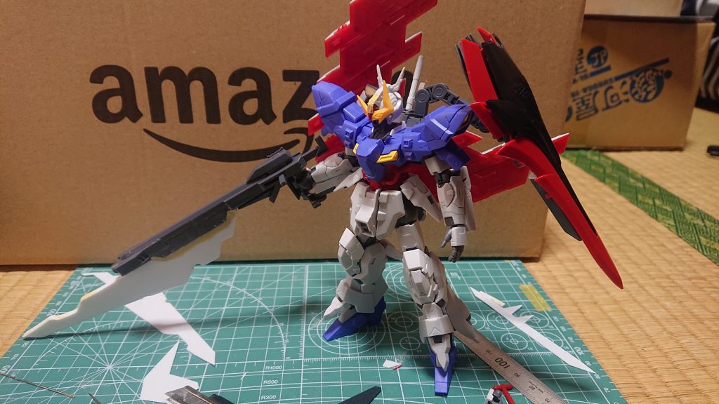 塗装前
ビーム・トマホークも塗装忘れです。けど、それはなくて正解やったかもなー。