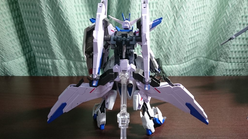 背後から
お察しかもしれませんが背負いものがそれなりの重量なので支えが必須となっています笑