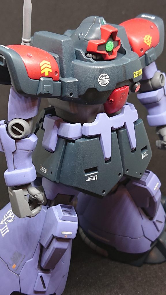 カラーレシピ
本体  ミッドナイトブルー+インディブルー
腕脚  ホワイト+パープル
肩胸  レッド+あずき色
関節  グレーバイオレット
武器  ジャーマングレー+軍艦色