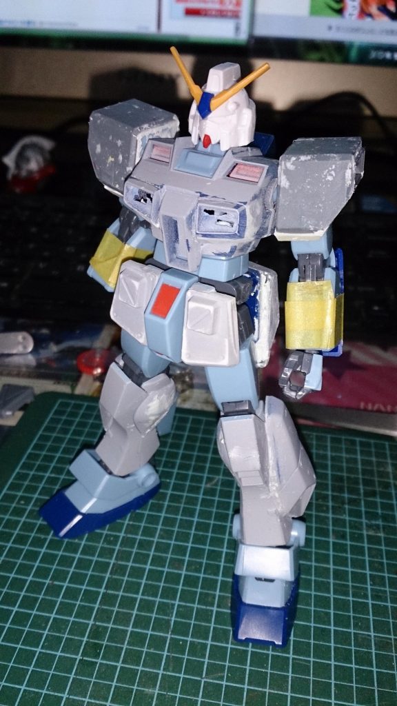 HGUC NT-1の肩間接が棒一本だった上にチョバムアーマー取るとヒョロヒョロだったんで、ジムスナ2を生け贄にしました
今見ると荒いんで新しいアレックス出たらまた挑戦してみたいですね