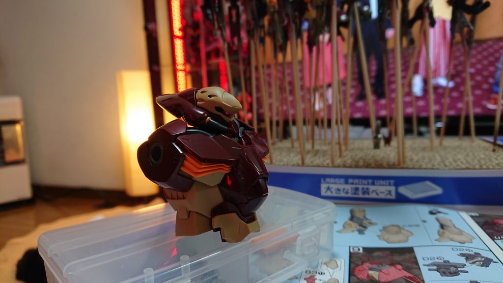 赤(オレンジ？)はワインレッドに振りました。