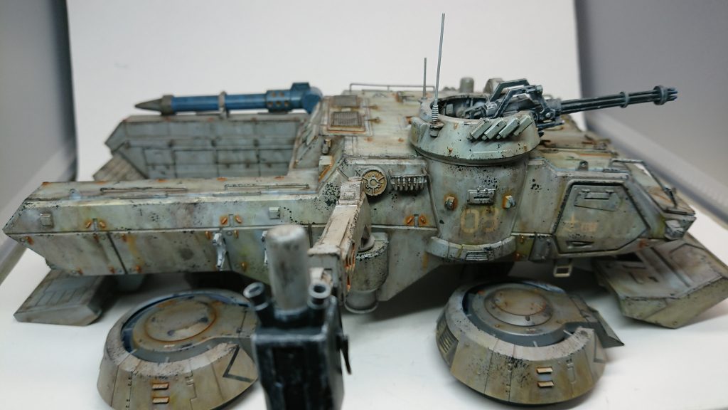 アウトドアリガーを降ろした状態で。